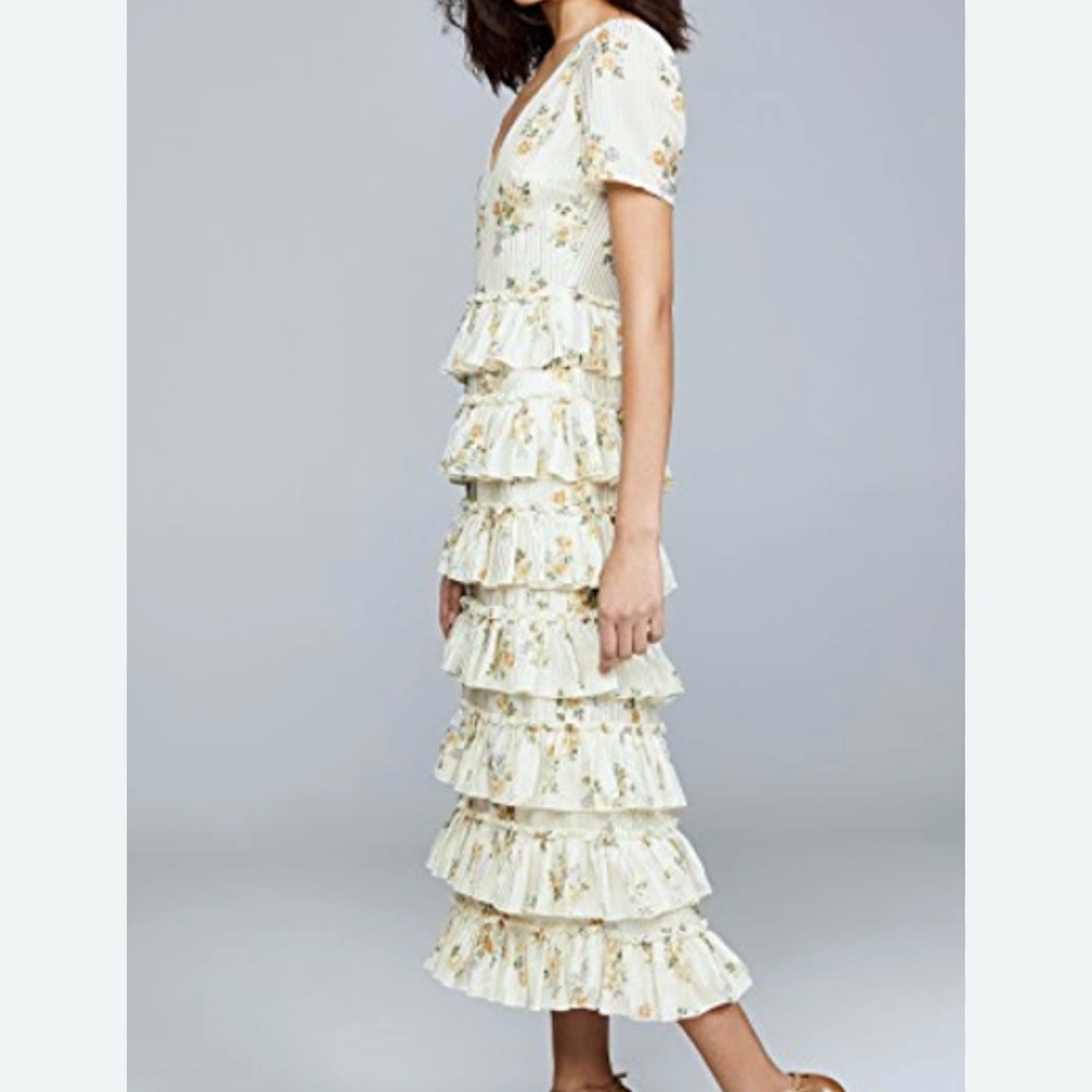 Wayf Cream Midi Dress with Sophisticated Style
